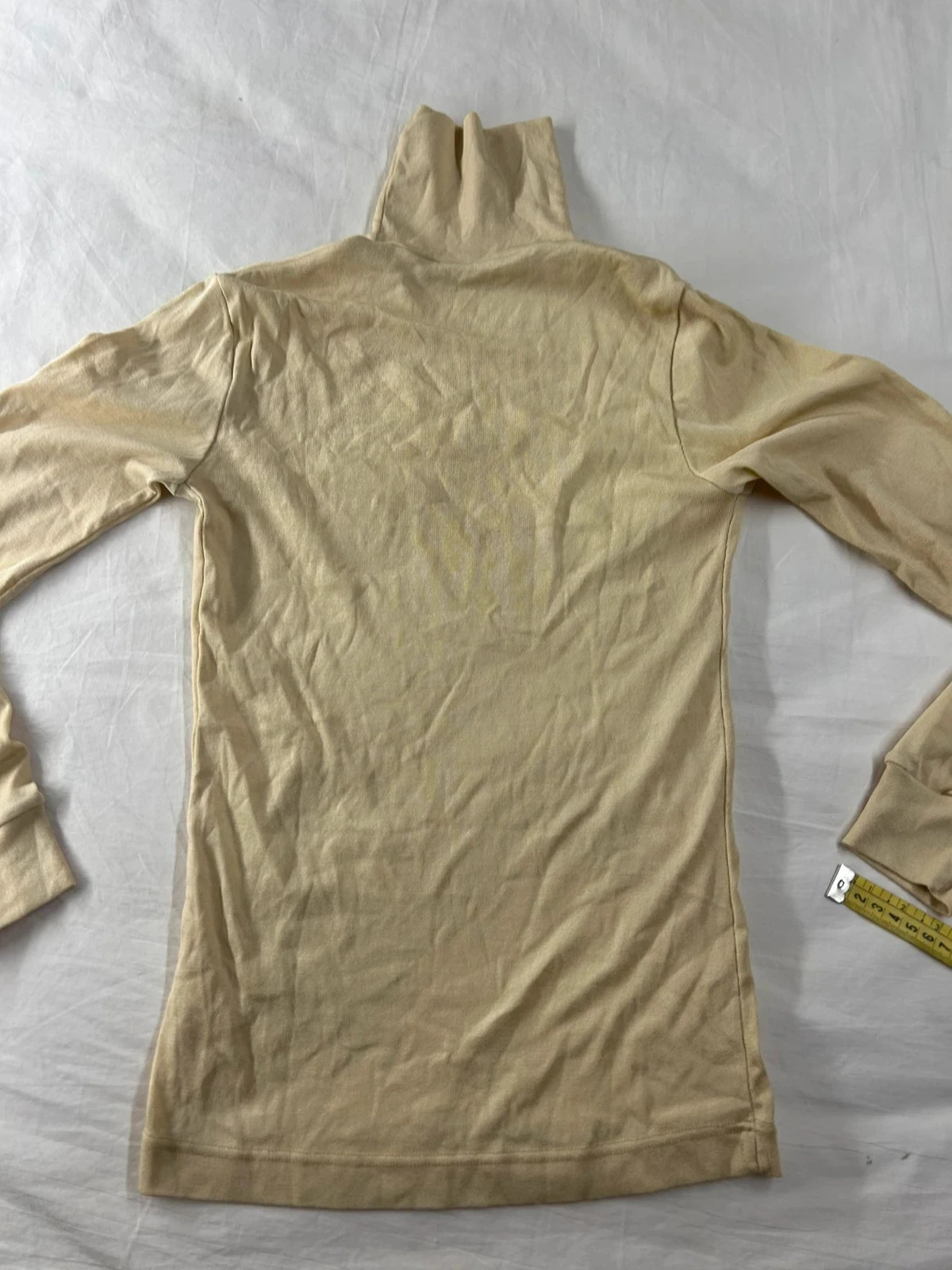 Vintage cream beige turtleneck retro y2k style – photo 2